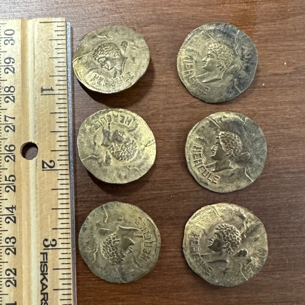 Vintage Coin Style Belt Buckle Boho Hippie Greco Roman Disc‎ Buckle